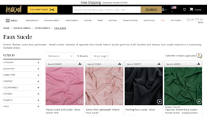 Mood Fabrics - Flocking Faux Suede