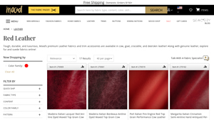 Mood Fabrics - Red Leather