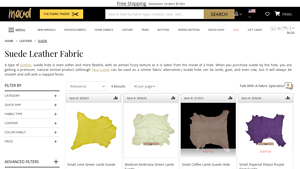 Mood Fabrics - Suede Leather