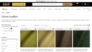 Mood Fabrics - Green Leather