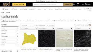 Mood Fabrics - Genuine Leather by the Yard