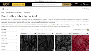 Mood Fabrics - Faux Leather Fabric