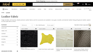 Mood Fabrics - Genuine Leather by the Yard