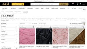 Mood Fabrics - Faux Suede Fabrics