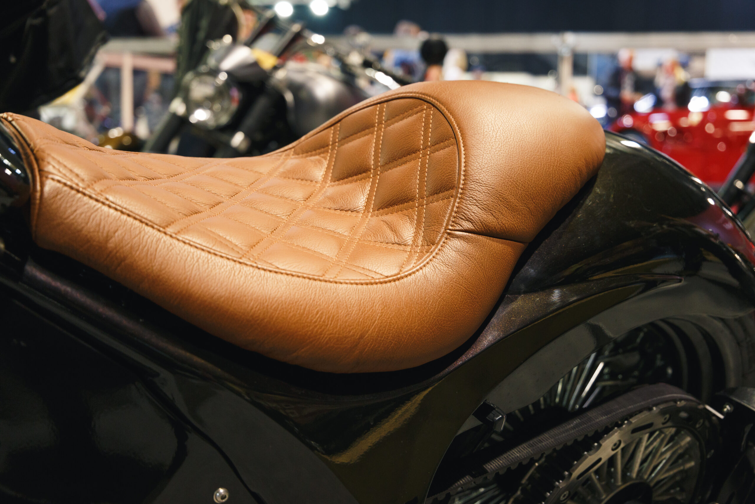 An application scenario or product detail of motorcycle seat upholstery material - Image 14