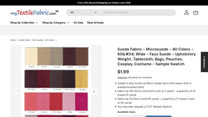 My Textile Fabric - Suede Swatches