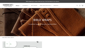 Narrow Gate Leather - Adjustable Bible Wraps