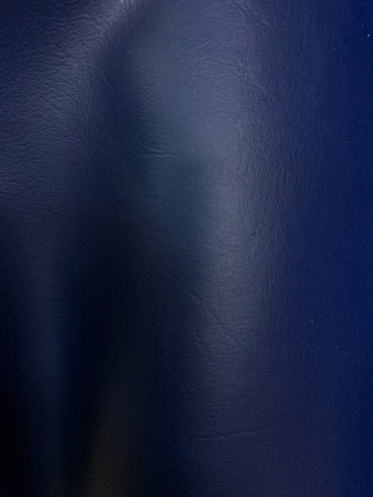 Featured image for the navy blue faux leather fabric guide