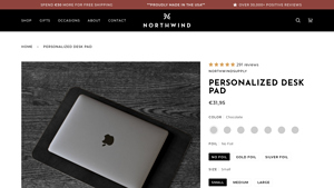 Northwind Supply - Personalized Leather Desk Pad Blotter