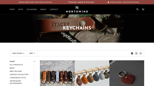 Northwind Supply - Custom Leather Keychain