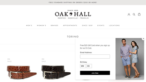 Oak Hall - Torino Crocodile Belts