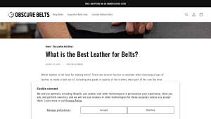 Obscure Belts - Premium Full-Grain Leather Belts