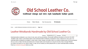 Old School Leather - Handmade Wristbands