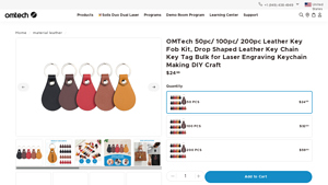 OMTech - Leather Key Fob Kit