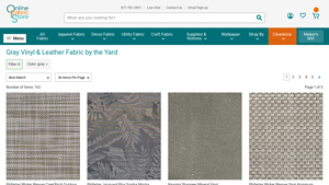 Online Fabric Store - Gray Vinyl & Leather