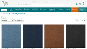 Online Fabric Store - Faux Suede Fabric