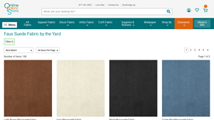 Online Fabric Store - Faux Suede Fabric