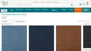Online Fabric Store - Faux Suede Fabric
