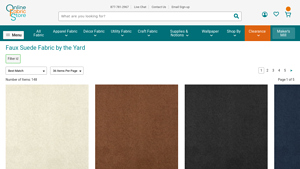 Online Fabric Store - Faux Suede Fabric