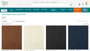 Online Fabric Store - Faux Suede Fabric