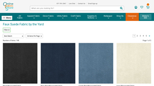 Online Fabric Store - Faux Suede Fabric
