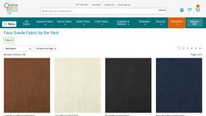 Online Fabric Store - Faux Suede Fabric