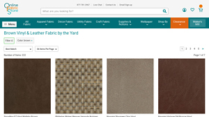 Online Fabric Store - Brown Vinyl & Leather Fabric