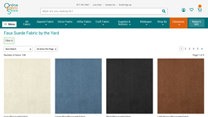 Online Fabric Store - Faux Suede Fabric