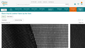 Online Fabric Store - Black Vinyl & Leather Fabrics