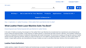 Opt Lasers - Leather Patch Laser Machines