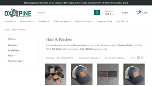 Ox & Pine - Custom Leather Patch Hats