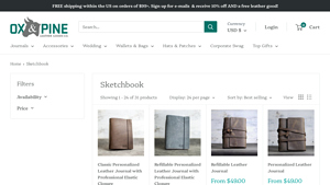 Ox and Pine - Handmade Leather Sketchbooks