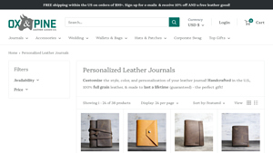 Ox and Pine - Personalized Leather Journals