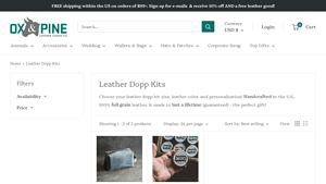 Ox & Pine - Leather Dopp Kits