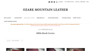 Ozark Mountain Leather - Bison Leather Bible Covers