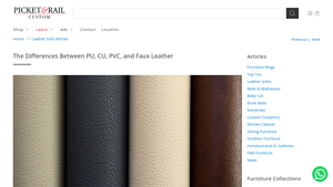 Picket & Rail - PU vs PVC Leather Comparison
