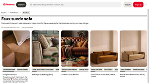 Pinterest - Faux Suede and Velvet Sofas