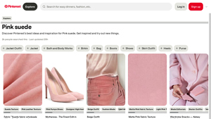 Pinterest - Pink Suede Fabric
