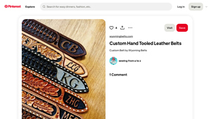 Wyoming Belts - Custom Hand Tooled Leather Belts
