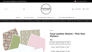 Pip Supply - Custom Printed Faux Leather Sheets