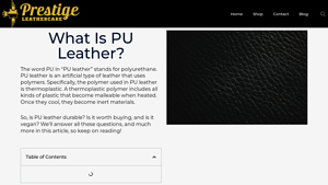 Prestige Leather Care - PU Leather Cleaning Solutions