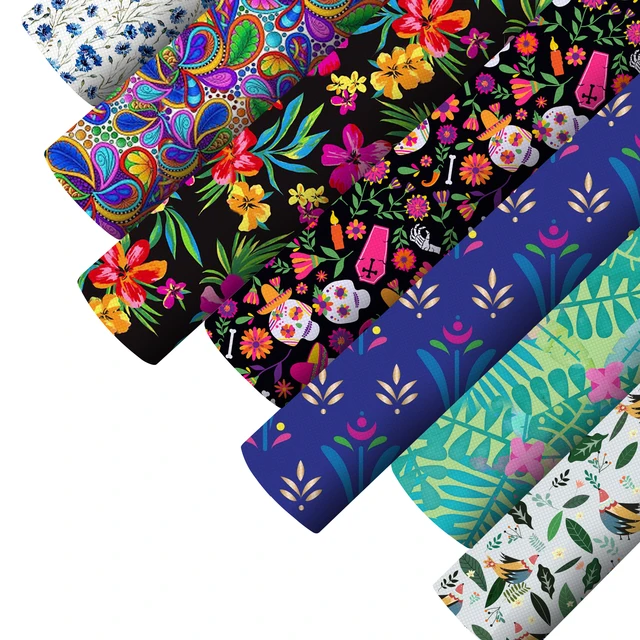 An application scenario or product detail of printed leatherette fabric - Image 19