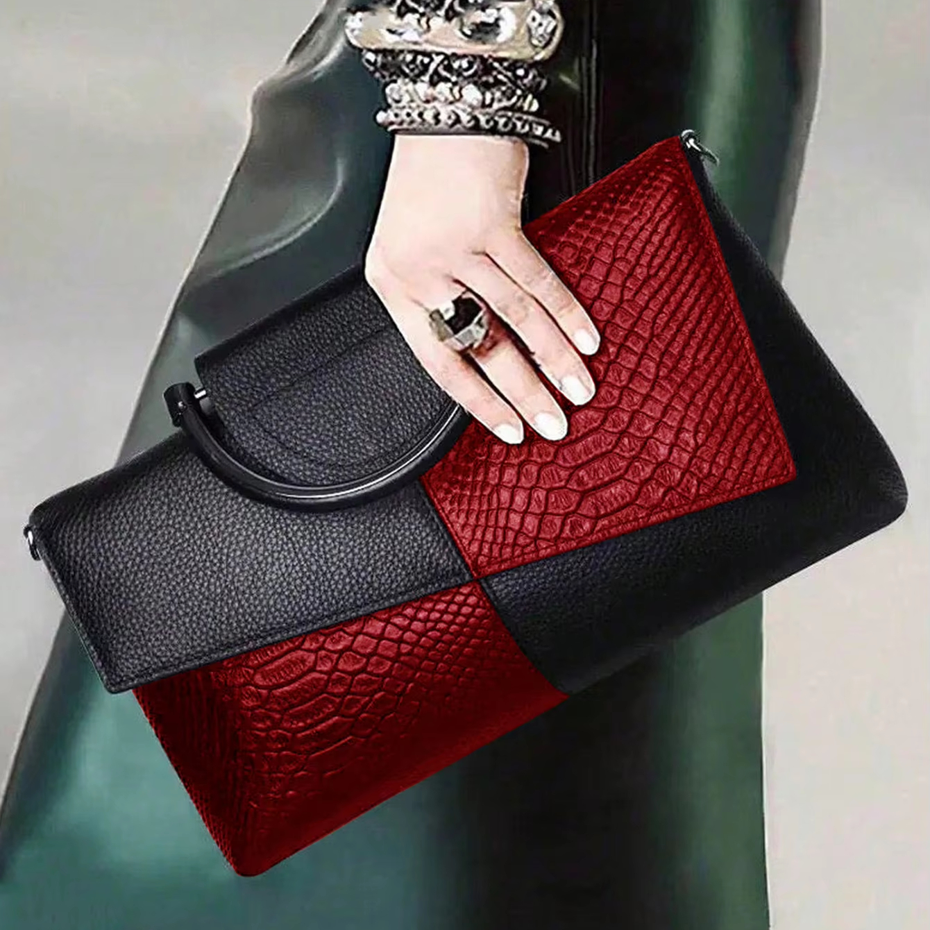 An application scenario or product detail of pu leather handbag - Image 16