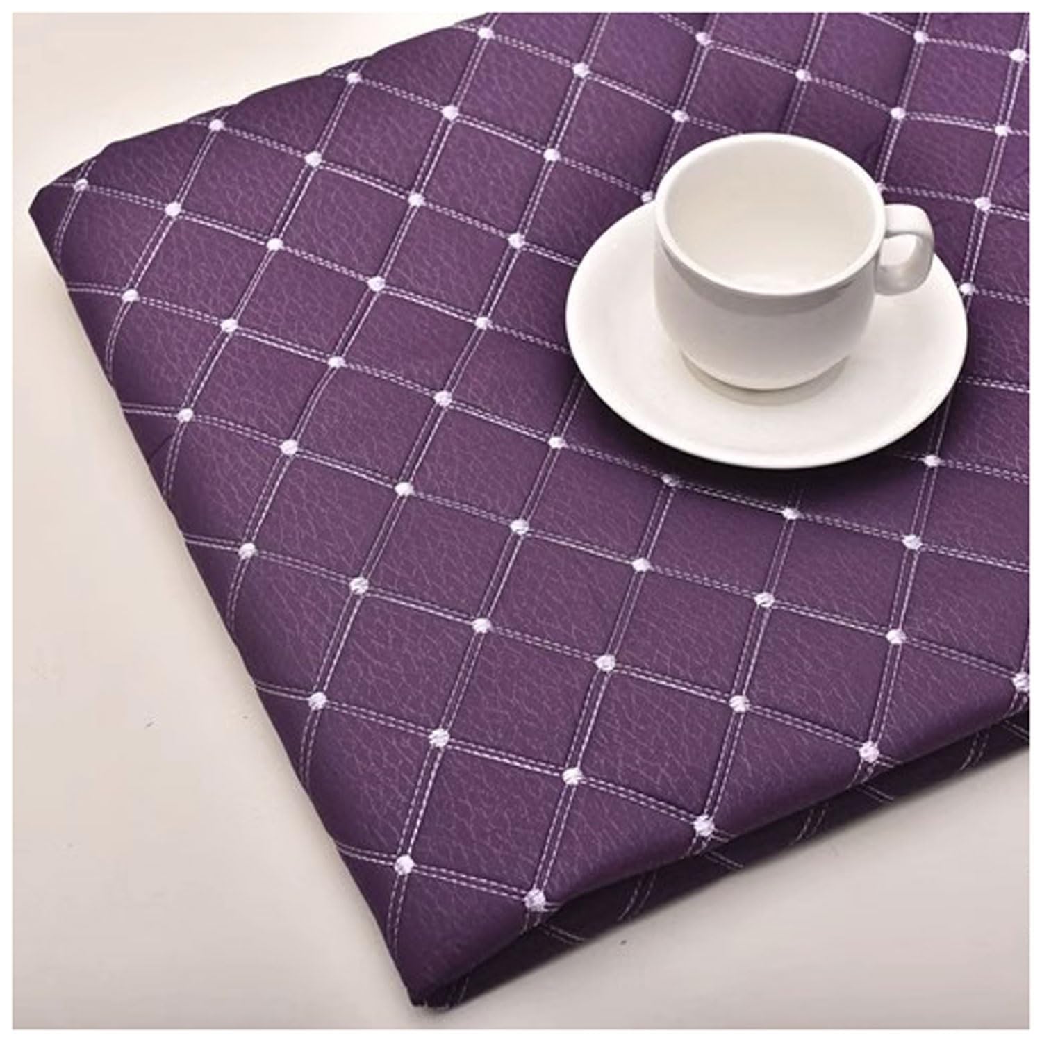 An application scenario or product detail of purple faux leather fabric - Image 19