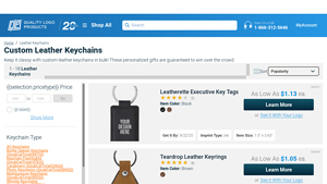Quality Logo Products - Custom Leather Keychains