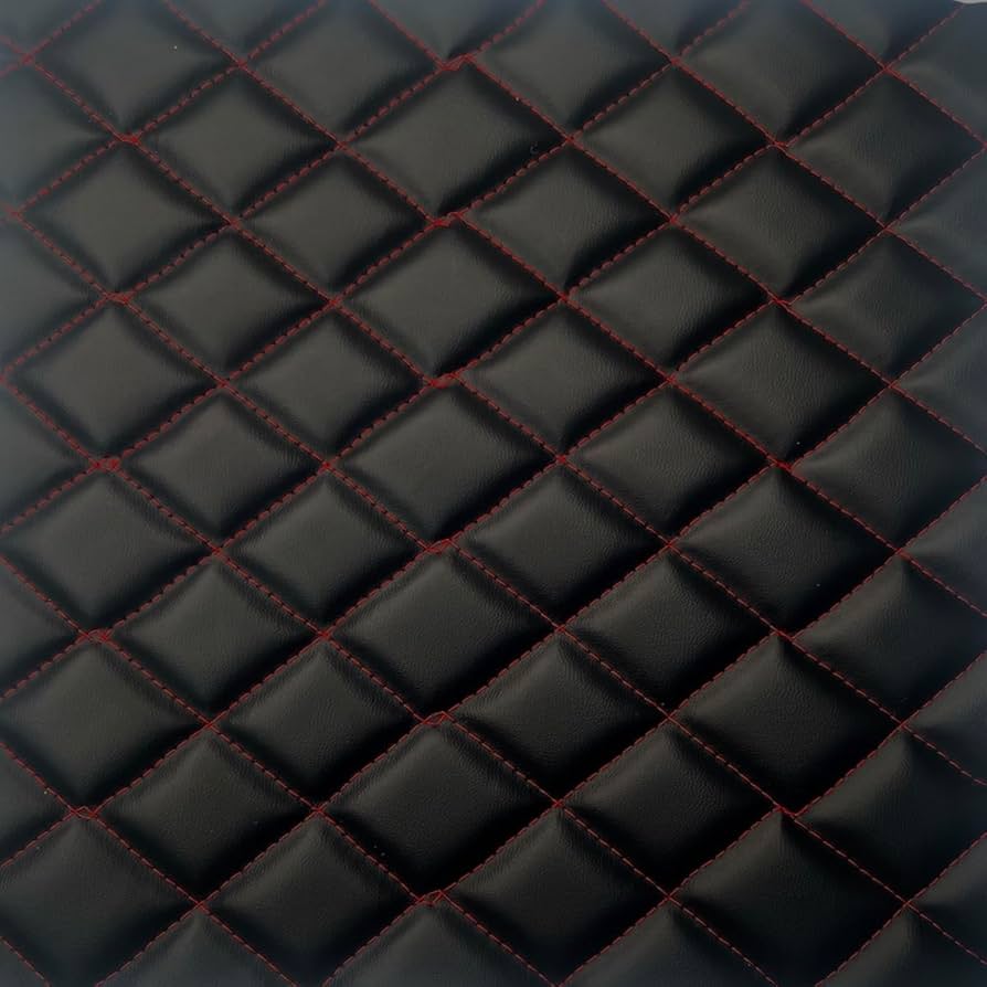 An application scenario or product detail of quilted leather fabric - Image 1