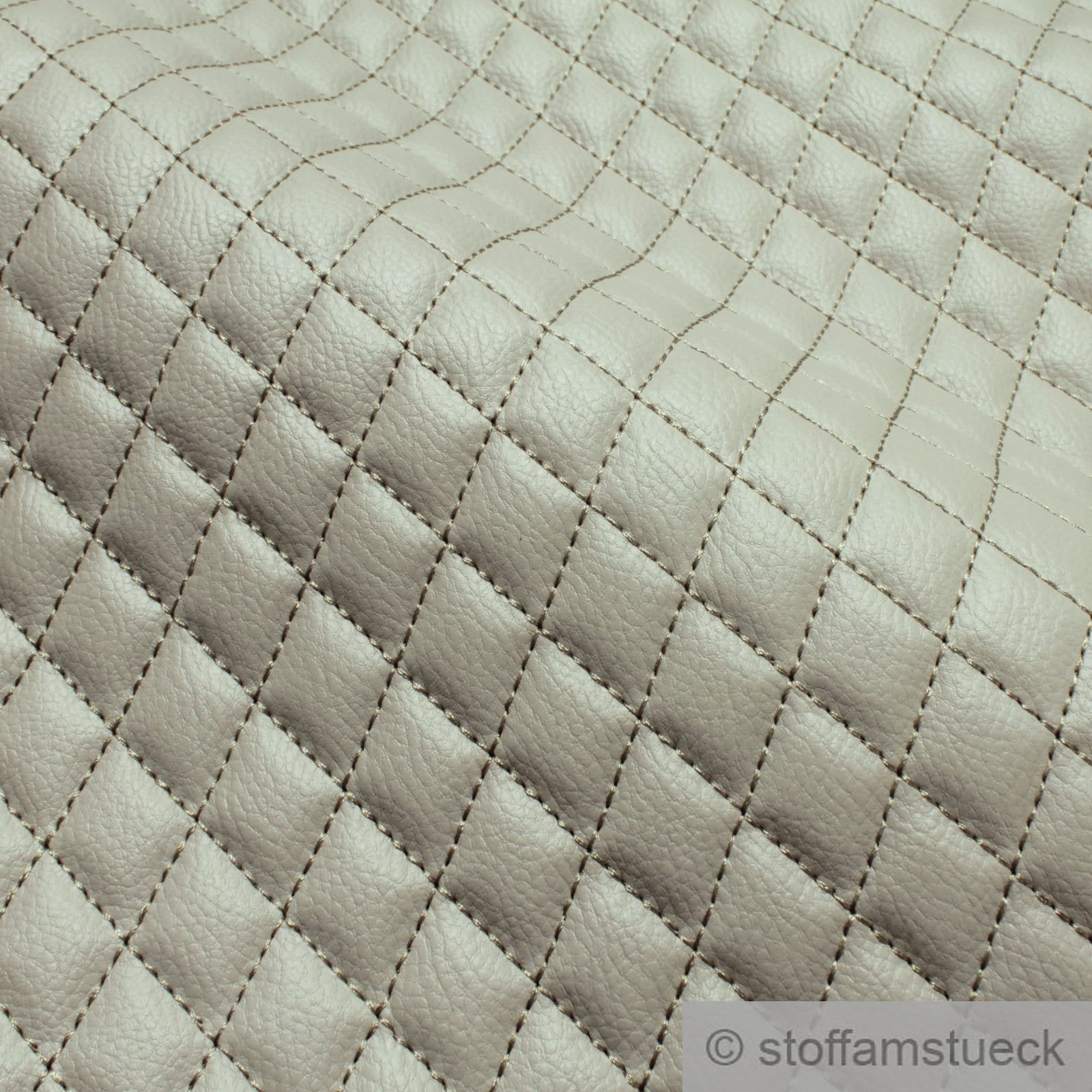 An application scenario or product detail of quilted leather fabric - Image 3