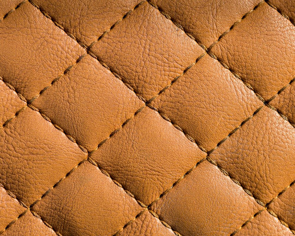 An application scenario or product detail of quilted leather fabric - Image 15