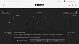 Ragtop Fire - Leather Quick-Release Chinstrap