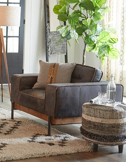 An application scenario or product detail of real suede couch - Image 5